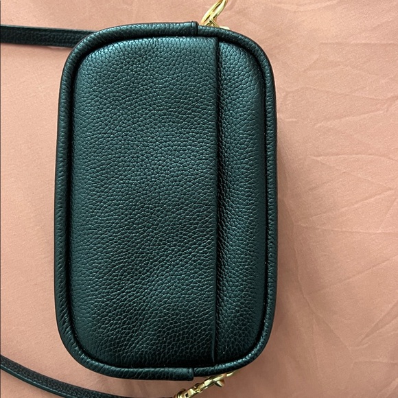 Tory Burch Bombe Black Crossbody pebble leather Bag with Gold Accents - Picture 5 of 11